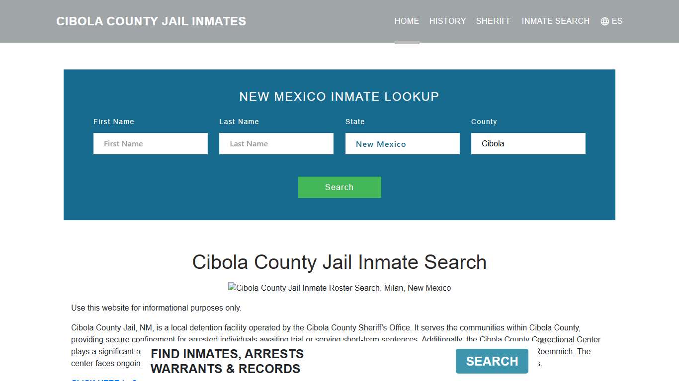 Cibola County Jail Inmate Roster Lookup, Milan, NM
